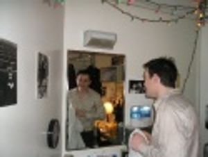 Michael Arden prepares pre-show in his dressing room Photo
