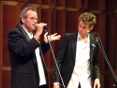 Jim Bauer and Benjamin Schrader begin a medley from this "Da Da"
art inspired piece. Photo