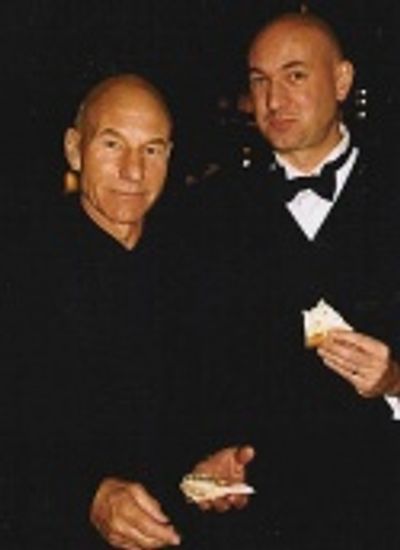 Patrick Stewart and son Daniel Photo