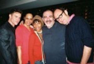 James Royce Edwards with The Threepenny Opera cast members - Terry Burrell, Valisia L Photo