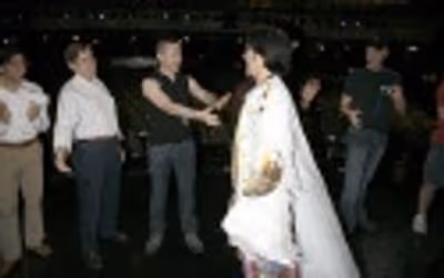 Romain Fruge (Gypsy Robe Winner) with Alan Cumming Photo