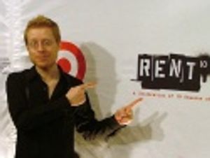 Parting shot of Anthony celebrating RENT's 10 wonderful years! Photo