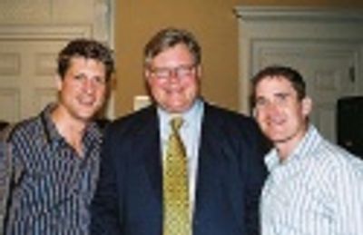 Christopher, Thomas K. Duane (State Senator, 27th. District) and
Chris' Partner Kevi Photo