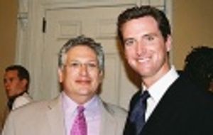 Harvey Fierstein and Hon. Gavin Newsom (Mayor of San Francisco) Photo