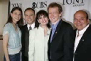 Sutton Foster, Danny Burstein, Beth Leavel, Bob Martin & Casey Nicholaw (The Drowsy C Photo