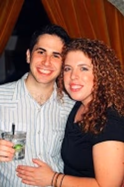 Rob (and drink) and Bare Director Kristin Hanggi Photo
