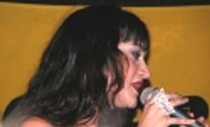 and what's that ring on her finger say? 'Brooklyn,' Eden's next show.  Photo