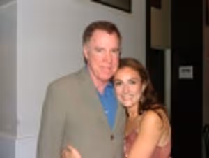 George Lane from CAA headed backstage
to congratulate Laura after her set. Photo