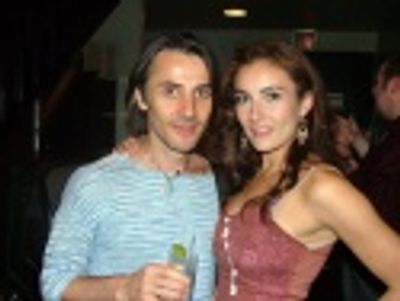 Laura with NINE's choreographer, Jonathan Butterell Photo