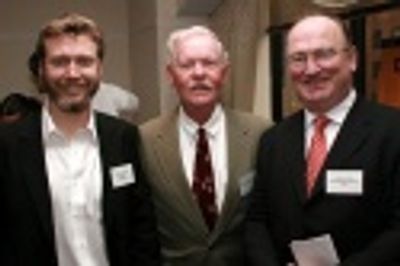 Charlie McCarthy, Dr. Gerald W. Lynch, and Seamus O'Grady
 Photo