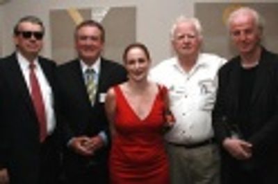 Sean Cooney, Bil Burke, Noelle Clancy, Malachy McCourt, and Sean McGinley Photo