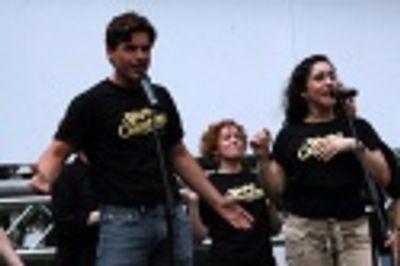 Troy Britton Johnson and Angela Pupello (understudy for Sutton Foster) Photo