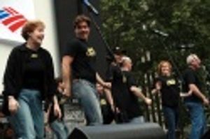 Georgia Engel, Troy Britton Johnson and cast members of The Drowsy Chaperone Photo