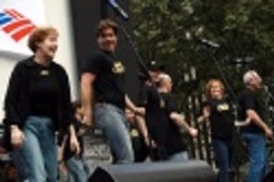 Georgia Engel, Troy Britton Johnson and cast members of The Drowsy Chaperone Photo