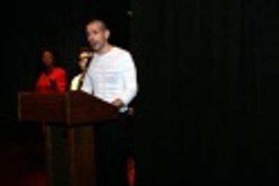 James Gavin (author, Intimate Nights) introduces the unveiling of Kiki & Herb's wax s Photo