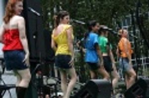 Casey Clark, Erin Crosby, Marie-France Arcilla, Erica Schroeder and Julie Dingman-Eva Photo