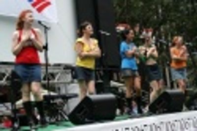Casey Clark, Erin Crosby, Marie-France Arcilla, Erica Schroeder and Julie Dingman-Eva Photo