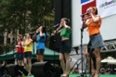Casey Clark, Erin Crosby, Marie-France Arcilla, Erica Schroeder and Julie Dingman-Eva Photo