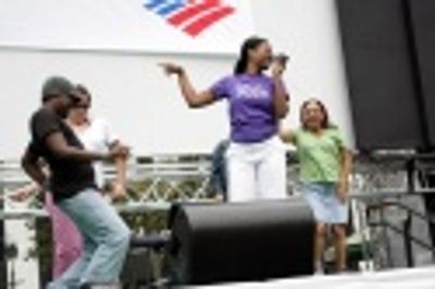 Angela Robinson and audience members Photo
