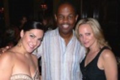 Shoshana Bean and Paige Price with Grammy-winner and arts supporter Earl Klugh Photo
