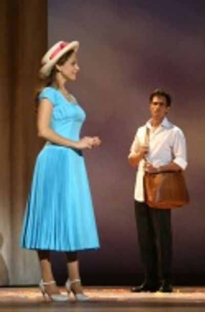 Elena Shaddow as Clara Johnson and David Burnham as Fabrizio Naccarelli. Photo