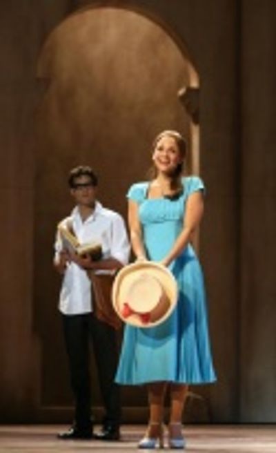 David Burnham as Fabrizio Naccarelli and Elena Shaddow as Clara Johnson Photo