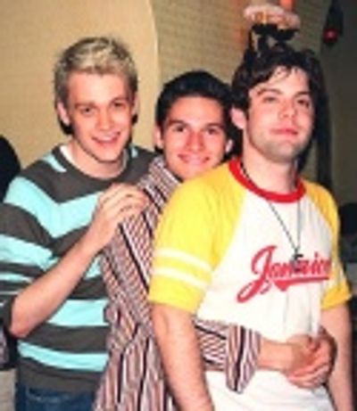 Michael with Bare, and Bare concert musical director Jesse Vargas and Damon Photo