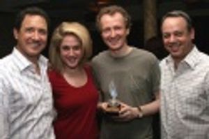 Kevin McCollum, Lisa Lambert, Bob Martin, and Roy Miller Photo