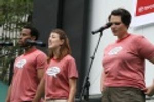 Maurice Murphy, Kate Wetherhead and Lisa Howard Photo