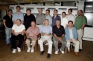 Scott Ellis (Director) with cast members Richard Thomas, FGeorge Wendt, Randle Mell,  Photo