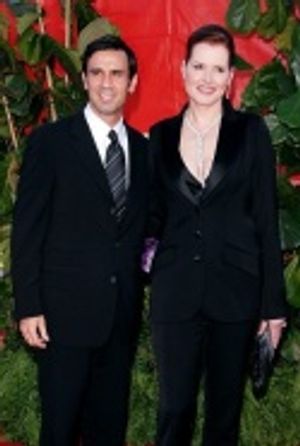 Geena Davis and husband Photo