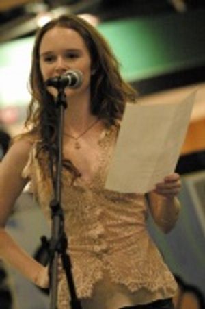 Bonnie McLaughlin greets an audience of NYMF fans Photo