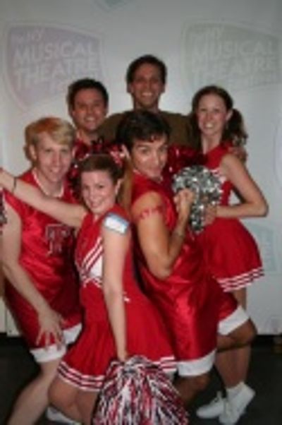 David Leidholdt (NYMF, Sr. Associate Producer) with the NYMFettes--Drew Little, Stefa Photo