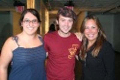 Danny Calvert with NYMF supporters Lily Lagravenese and Ann Lagravenese Photo