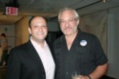 Isaac Hurwitz (NYMF, Executive Producer) and Tim Jerome (NYMF Founder, Tarzan) Photo