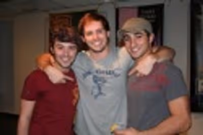 Daniel Calvert, Andrew Call (upcoming High Fidelity) and Eric Schneider (Altar Boyz) Photo