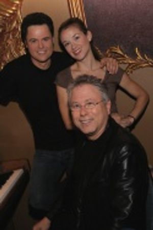Donny Osmond, Sarah Uriarte Berry and Alan Menken Photo