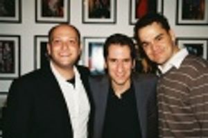 Isaac Hurwitz (NYMF Executive Producer), Seth Rudetsky (NYMF Broadway Idol Host) and  Photo