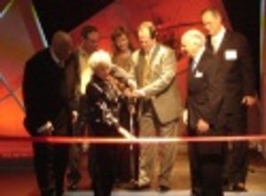 Rick Schussel, the Executive Director of NDG, dancers Marge Champion and Donald Saddl Photo