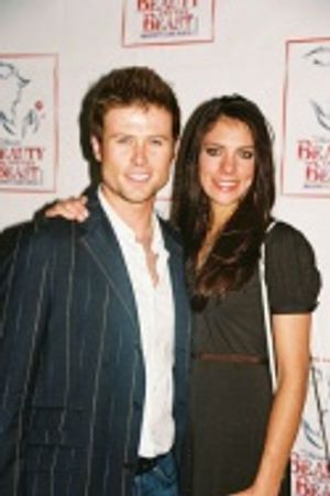 Jacob Young ("All My Children" and former Lumiere) with fiancee Christen Steward Photo