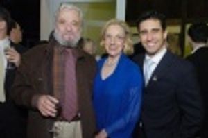 Stephen Sondheim, Darlene Krenz (Westport Country Playhouse board member) and Tony Aw Photo