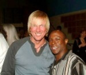 Jim Vukovich with song and dance man Jeffrey Polk Photo