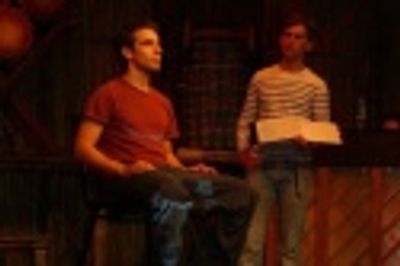 Keith Nobbs and Daniel Reichard rehearsing William Finn's Painting You Photo