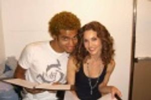 "All My Children"'s Alicia Minshew with Opening Act student AJ Ortiz, who performed a Photo