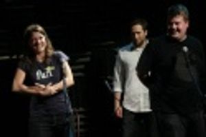 Nicole Parker, David Rossmer and James Corden Photo