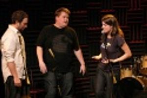 David Rossmer, James Corden and Nicole Parker Photo