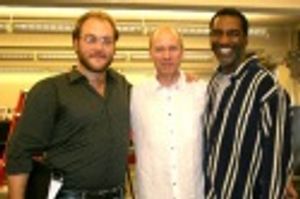 Alexander Gemignani, co-director John Caird and Norm Lewis

 Photo