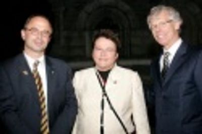 Adam Benepe, Kristin Hilla Valla and Knut Vollebaek Photo