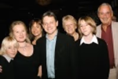 Joe Lovstrom (son), Saffron Myers (wife), Sara Mendes da Costa (sister), Simon Mendes Photo