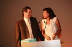 Frank Jump and Rosario Dawson Photo